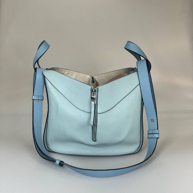 LOEWE 藍拚色HAMMOCK吊床包 小號-2