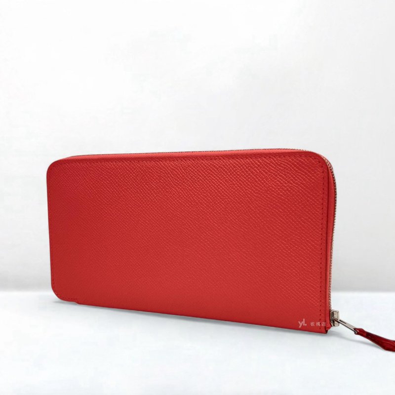 S5143-HERMES Silk In Epsom皮AN德州粉絲巾ㄇ拉長夾-2