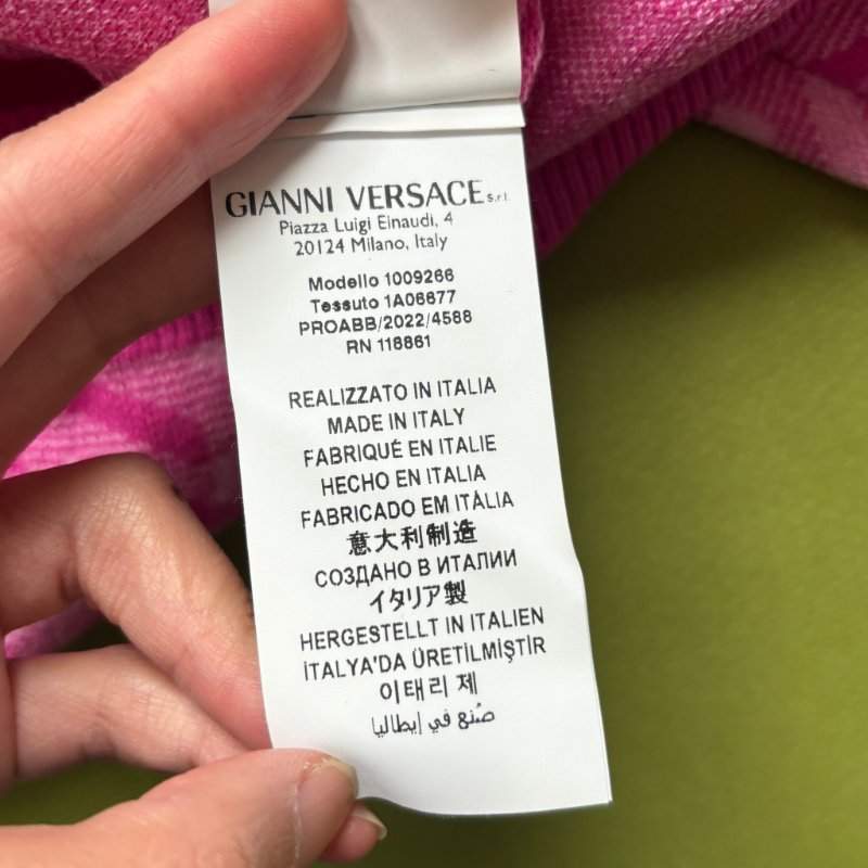 38號 ::Versace:: 凡賽斯 粉色針織兔子刺繡限定款鈕扣上衣 小外套-7
