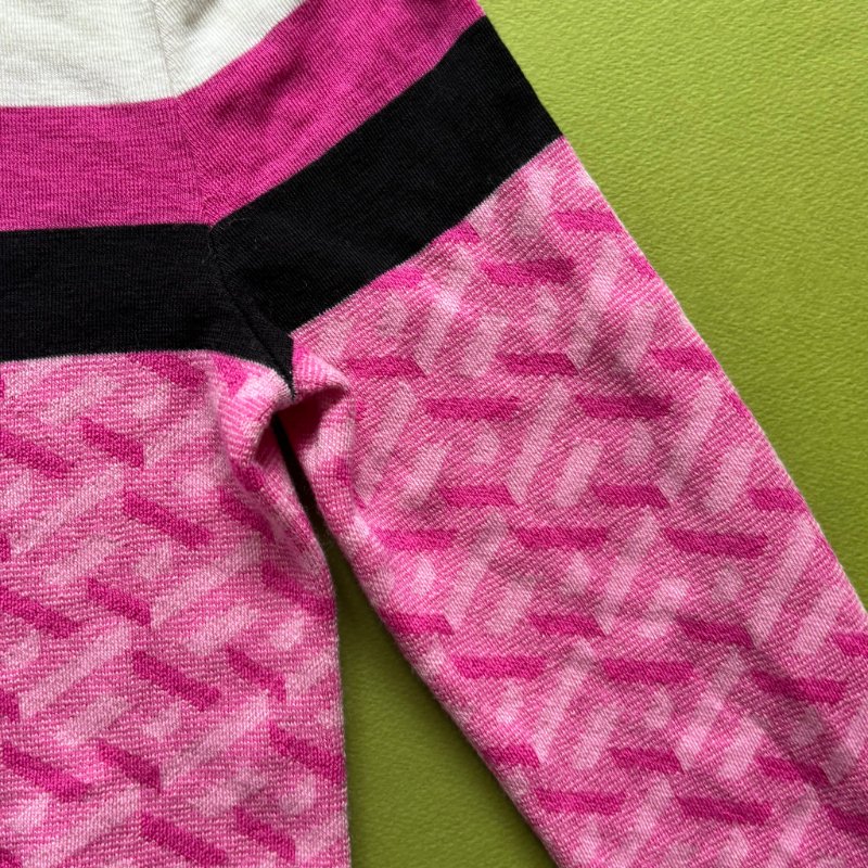 38號 ::Versace:: 凡賽斯 粉色針織兔子刺繡限定款鈕扣上衣 小外套-10
