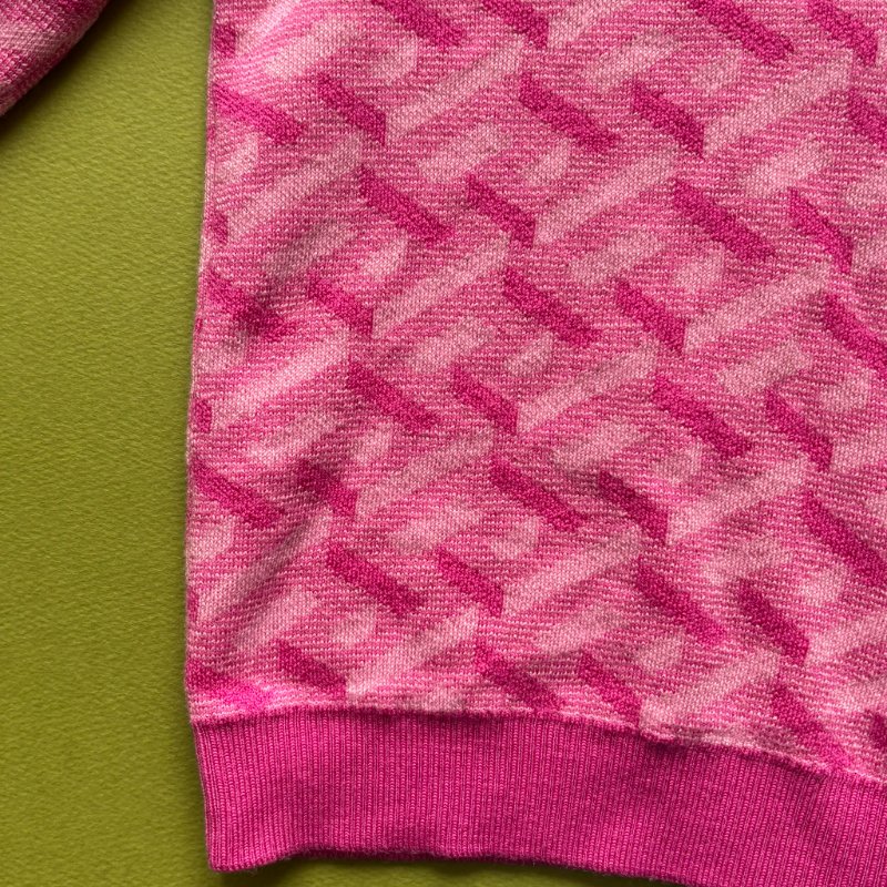 38號 ::Versace:: 凡賽斯 粉色針織兔子刺繡限定款鈕扣上衣 小外套-15