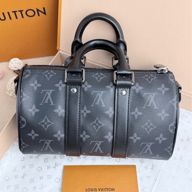 Louis Vuitton 五金帶膜 lvkeepall25黑花 kp25黑花 支持無理由售後全套送禮-1