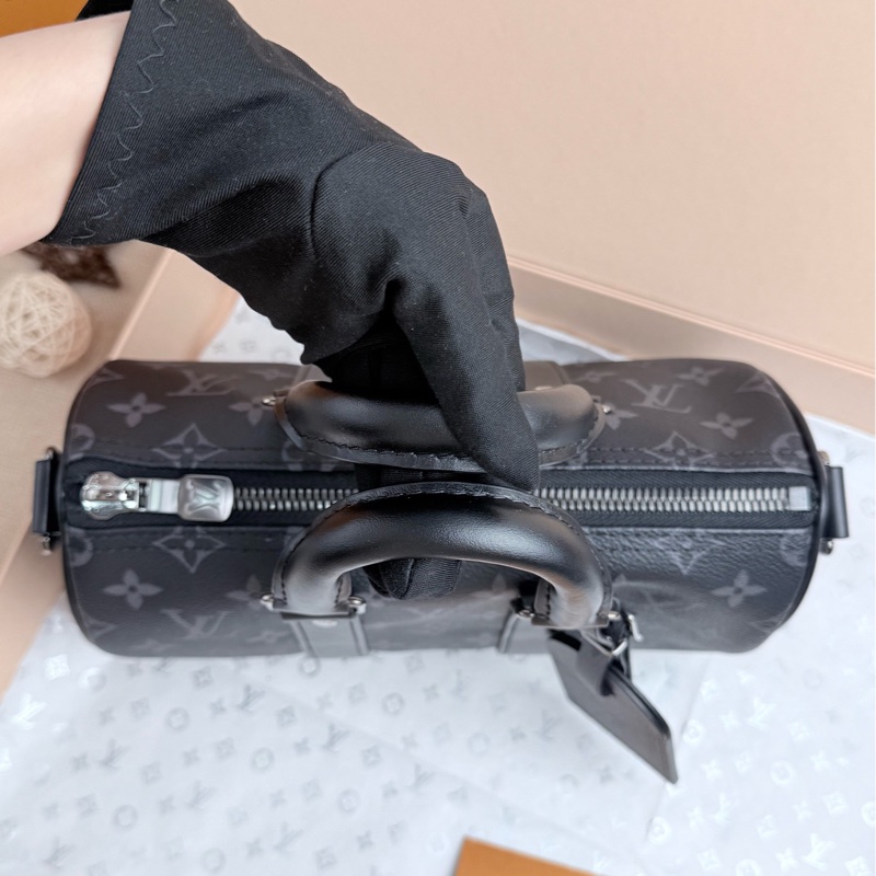 Louis Vuitton 五金帶膜 lvkeepall25黑花 kp25黑花 支持無理由售後全套送禮-4
