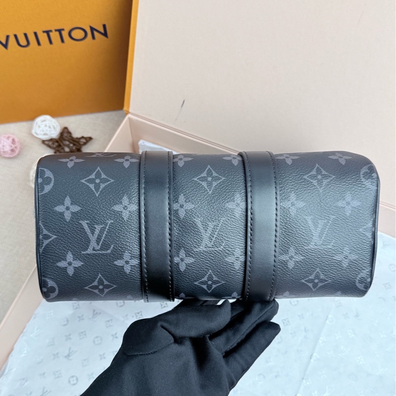 Louis Vuitton 五金帶膜 lvkeepall25黑花 kp25黑花 支持無理由售後全套送禮-5