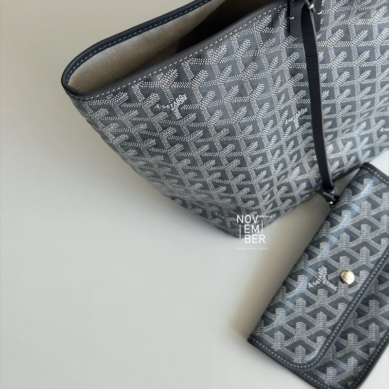 99新🆕 有購證🙌🏻 Goyard 戈雅 Saint Louis Tote Bag PM 灰色🩶-2