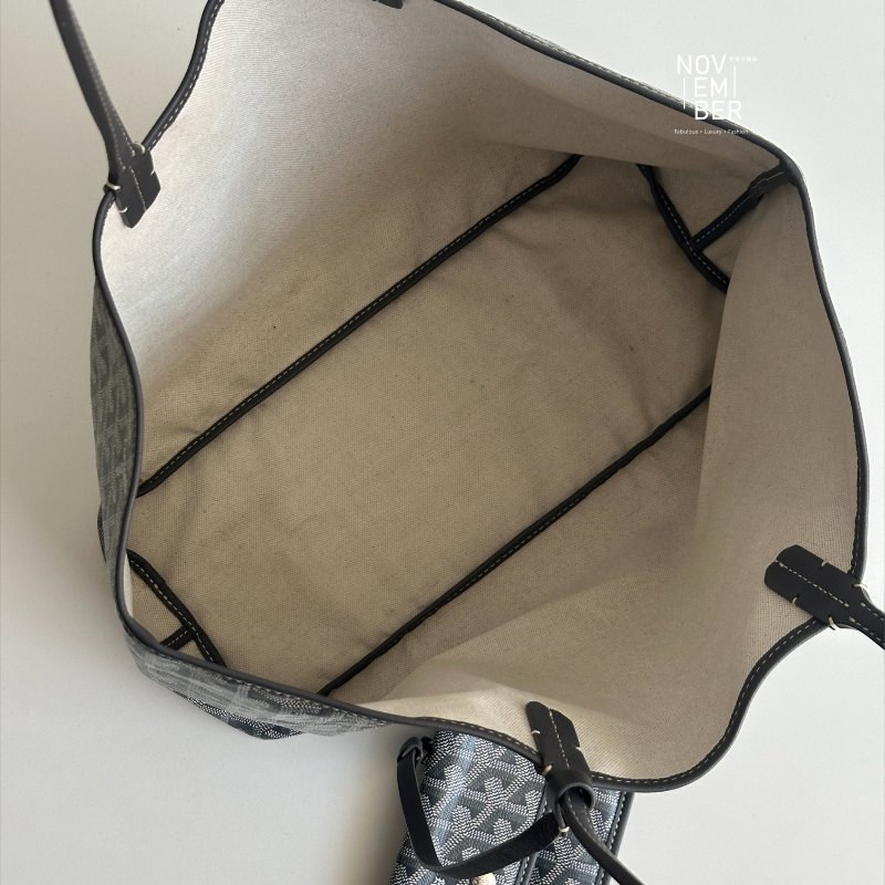 99新🆕 有購證🙌🏻 Goyard 戈雅 Saint Louis Tote Bag PM 灰色🩶-3