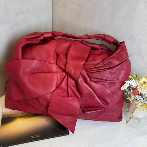 【赫蒂國際精品】Valentino 范倫鐵諾 大蝴蝶結皮革包 vintage