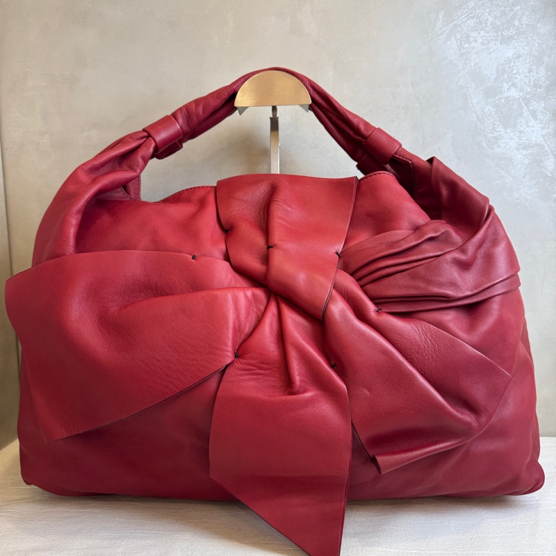 【赫蒂國際精品】Valentino 范倫鐵諾 大蝴蝶結皮革包 vintage-2