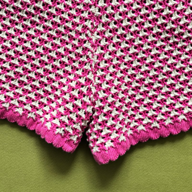 42號 ::Versace:: Crochet Knit Top 凡賽斯 粉白色鉤織針織背心 短褲 套裝-16