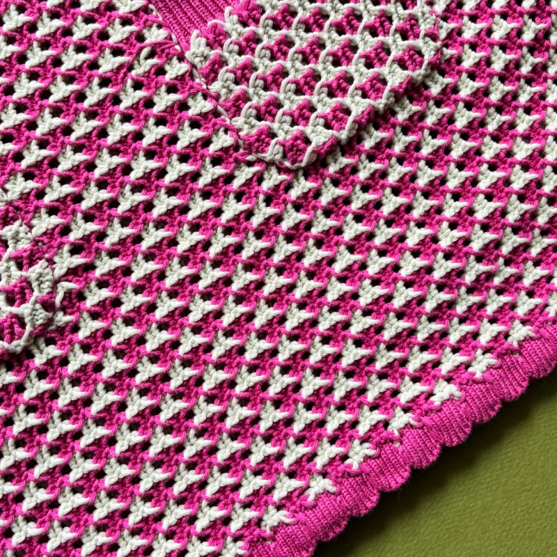 42號 ::Versace:: Crochet Knit Top 凡賽斯 粉白色鉤織針織背心 短褲 套裝-26