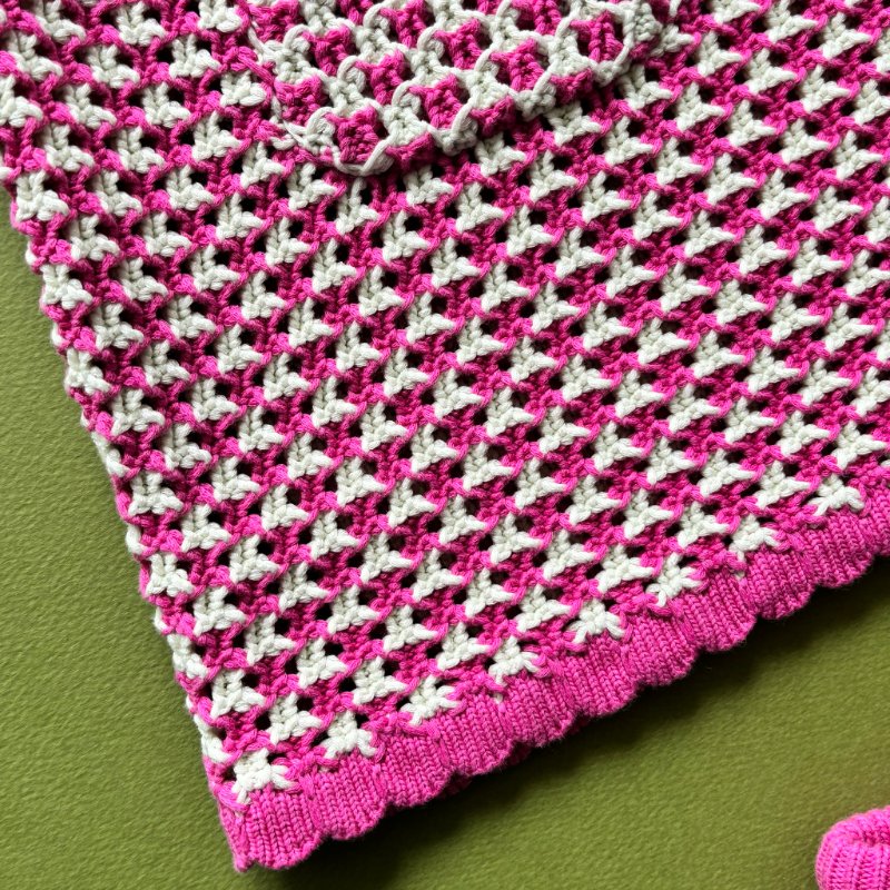 42號 ::Versace:: Crochet Knit Top 凡賽斯 粉白色鉤織針織背心 短褲 套裝-27