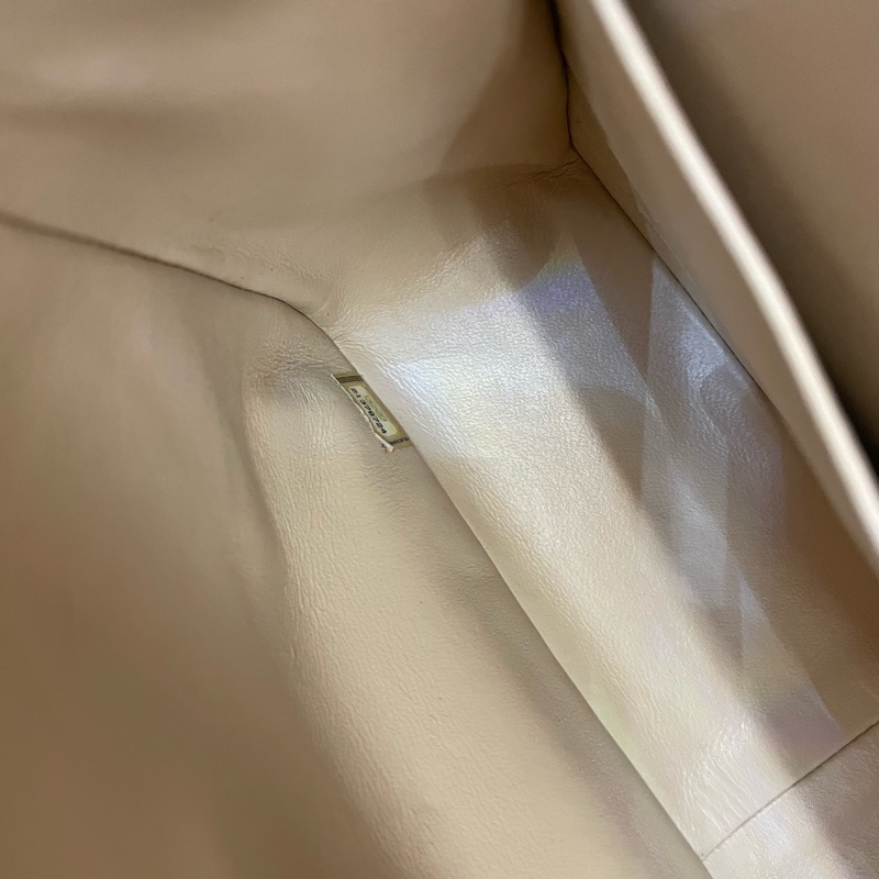 Chanel 香奈兒cf 米色荔枝牛皮鏈條包 大號 21開 尺寸底長30*高19*寬9* 無附件-14