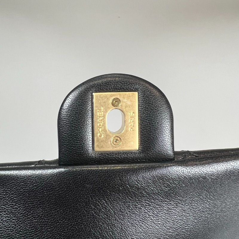 CHANEL 季節款方胖羊皮珍珠黑AS4385/晶片款-8