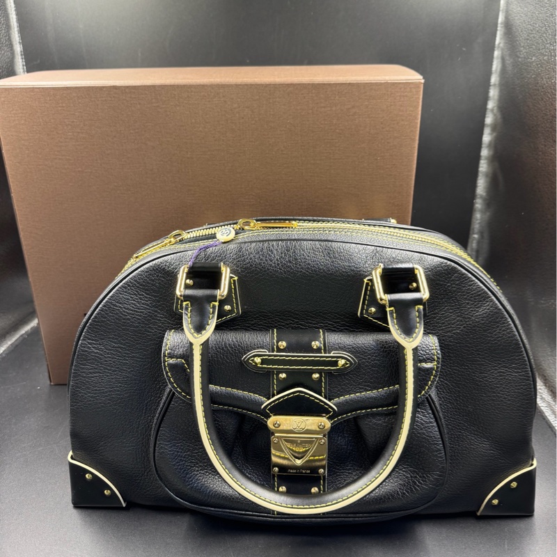 LV/路易威登 黑色山羊皮波士頓 99新-0