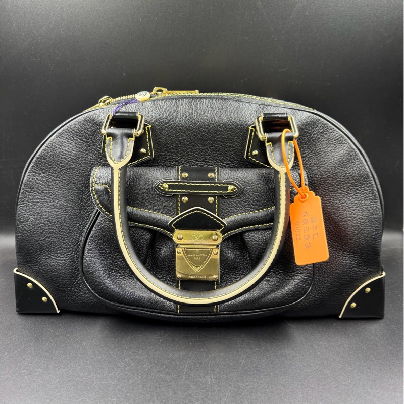 LV/路易威登 黑色山羊皮波士頓 99新-1