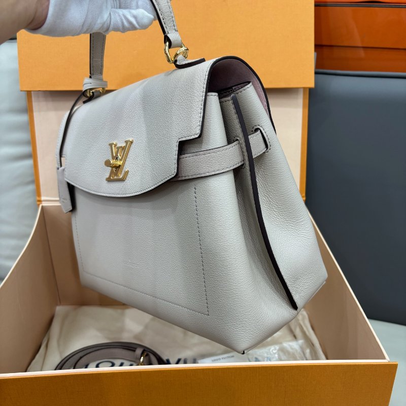 閒置新 路易威登/Louis Vuitton 奶茶色lockme ever中號 芯片款-2