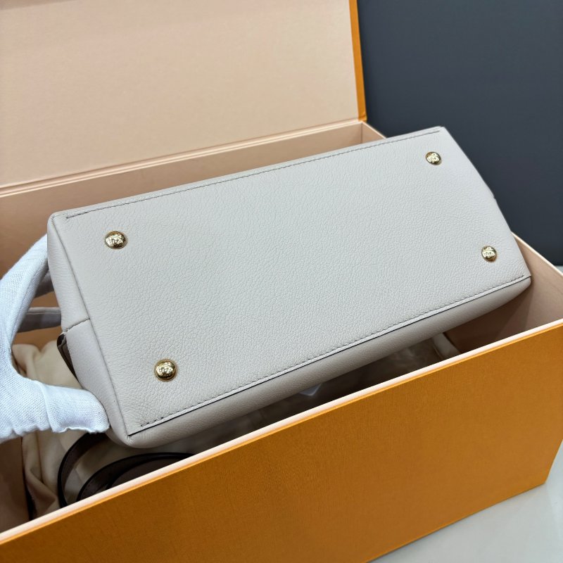 閒置新 路易威登/Louis Vuitton 奶茶色lockme ever中號 芯片款-6