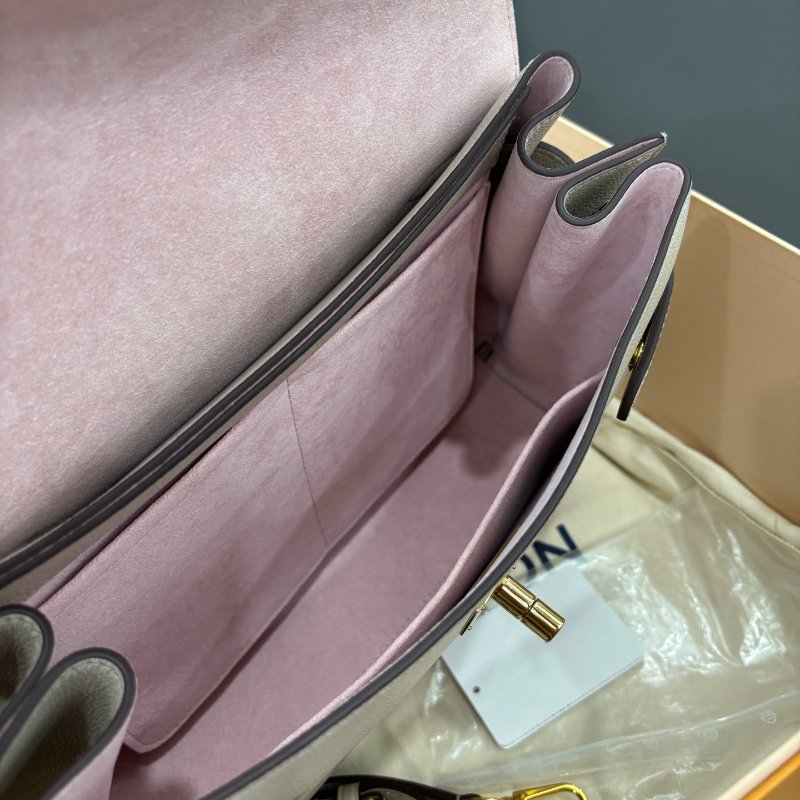 閒置新 路易威登/Louis Vuitton 奶茶色lockme ever中號 芯片款-8