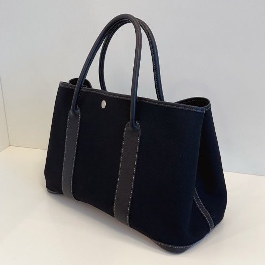 Hermes愛馬仕 全黑色Garden party36 花園包-3