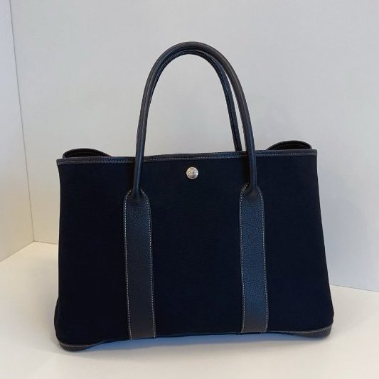 Hermes愛馬仕 全黑色Garden party36 花園包-6