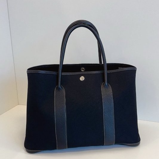 Hermes愛馬仕 全黑色Garden party36 花園包-7