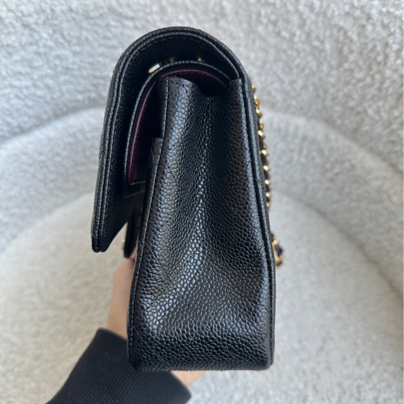 Chanel 香奈兒黑金cf中號荔枝牛 24開無卡-3