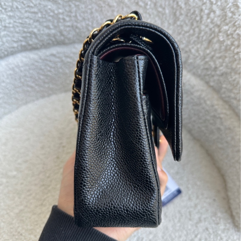 Chanel 香奈兒黑金cf中號荔枝牛 24開無卡-4