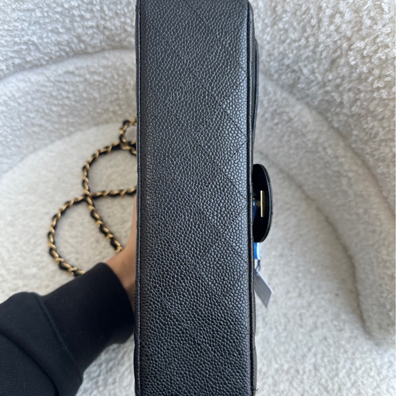 Chanel 香奈兒黑金cf中號荔枝牛 24開無卡-7