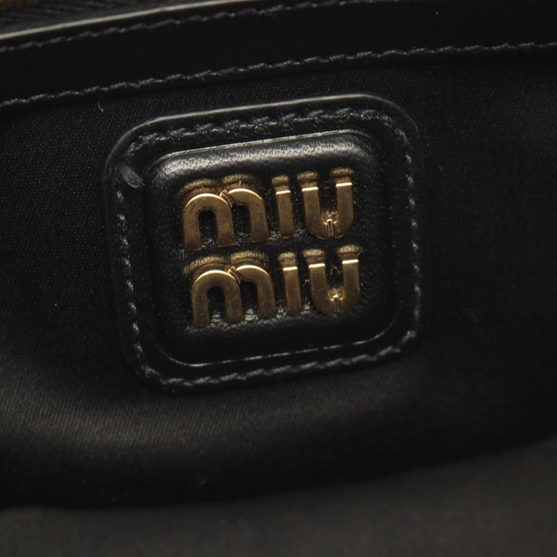 Miu Miu MATELASSE 2WAY 肩斜背包 5BB142 黑色皮革 二手-3