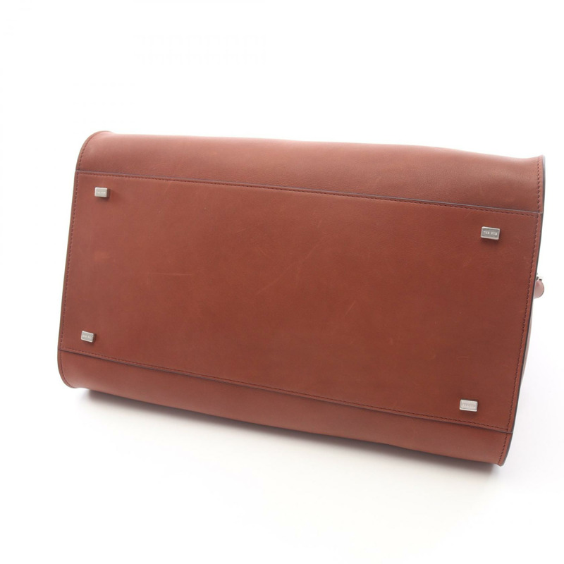 THE ROW SOFT MARGAUX 15 手提包，棕色皮革，二手女款-5