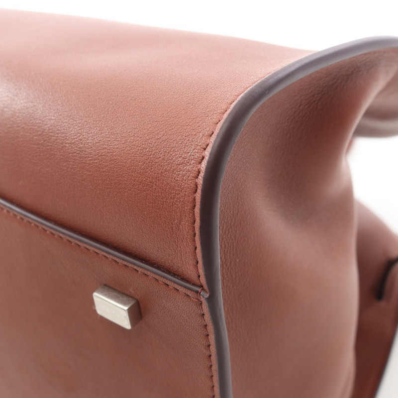 THE ROW SOFT MARGAUX 15 手提包，棕色皮革，二手女款-6