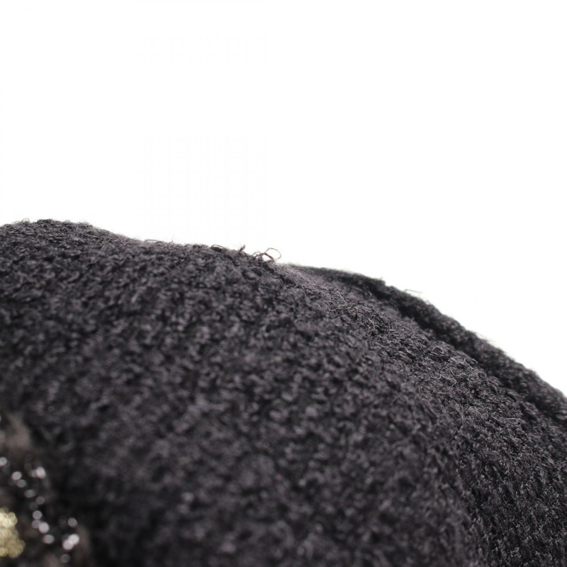 香奈兒 COCO 標誌紐扣拉鍊 其他外套 P38750V25674 羊毛真絲 黑色 金色 波爾多紅 二手 女士-7