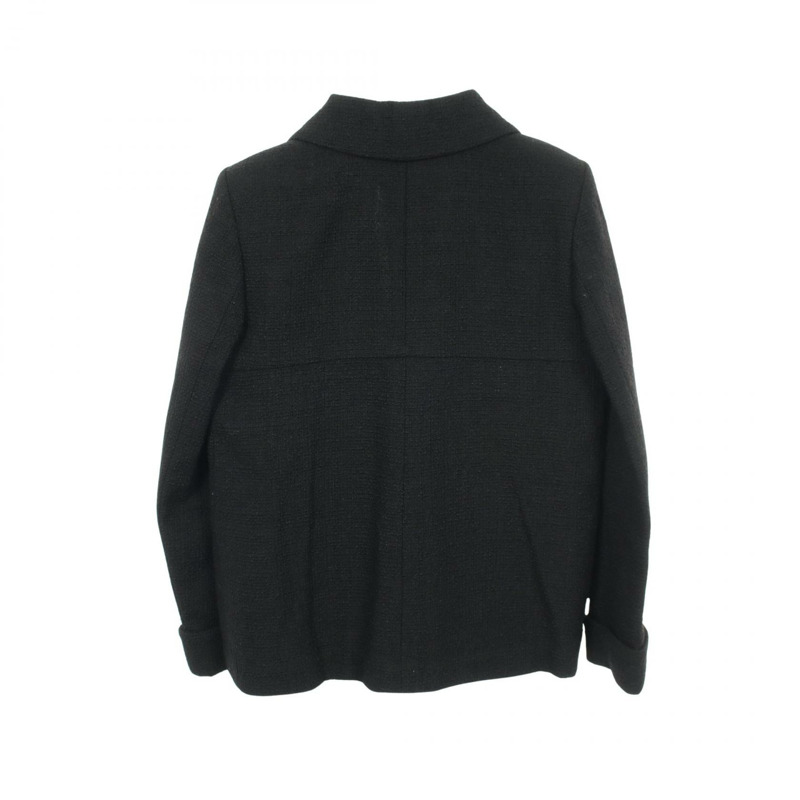 香奈兒 (CHANEL) 黑色羊毛短款外套 #36 P55472V30555 二手女款-1