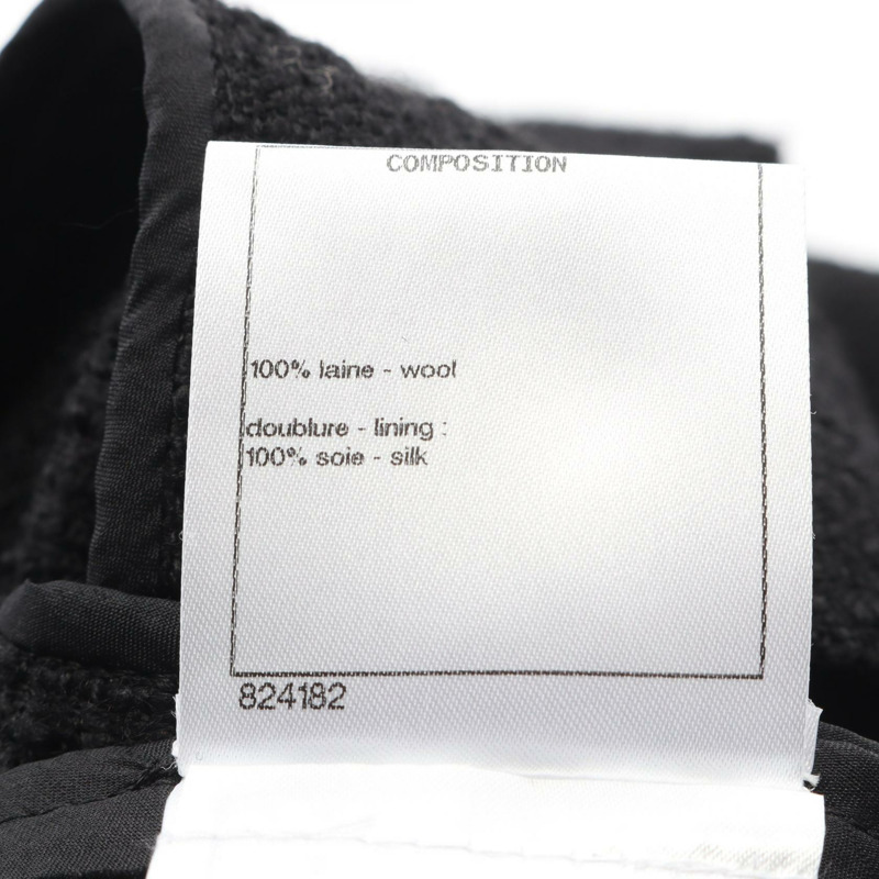 香奈兒 (CHANEL) 黑色羊毛短款外套 #36 P55472V30555 二手女款-4