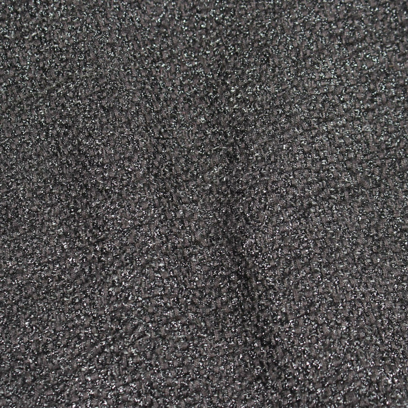 香奈兒 COCO 標誌紐扣，撞色斜紋軟呢，無領。其他外套 P44723W05198 尼龍腈綸 黑色 二手 女款-5