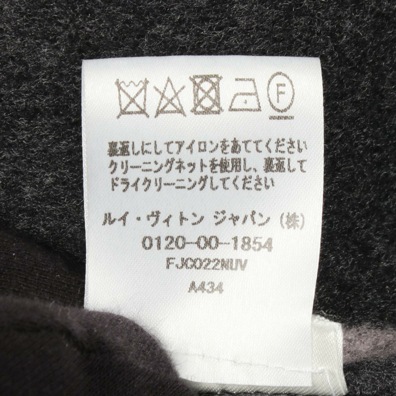 路易威登 (LOUIS VUITTON) 連帽裹身大衣，巨型Monogram圖案，其他款式，FJC022NUV，羊毛材質，灰色，二手女款-4