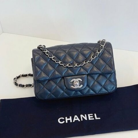 香奈兒/Chanel 魚子醬荔枝皮Classic CF大mini鏈條包