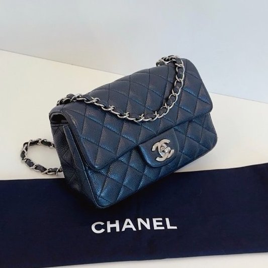 香奈兒/Chanel 魚子醬荔枝皮Classic CF大mini鏈條包-2
