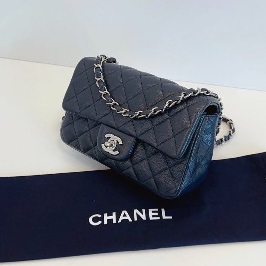 香奈兒/Chanel 魚子醬荔枝皮Classic CF大mini鏈條包-3
