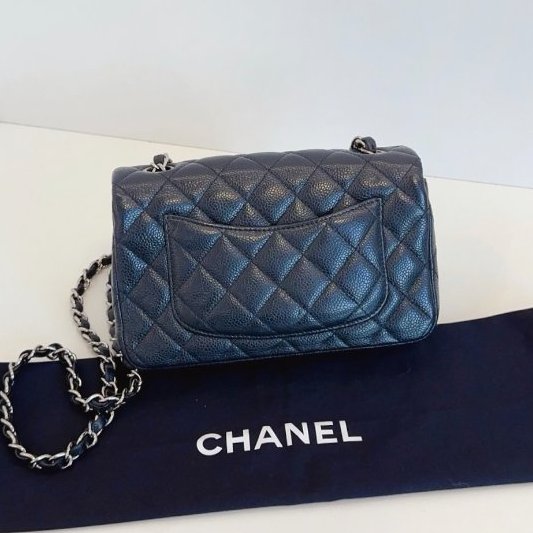 香奈兒/Chanel 魚子醬荔枝皮Classic CF大mini鏈條包-6