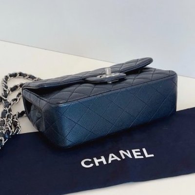 香奈兒/Chanel 魚子醬荔枝皮Classic CF大mini鏈條包-7