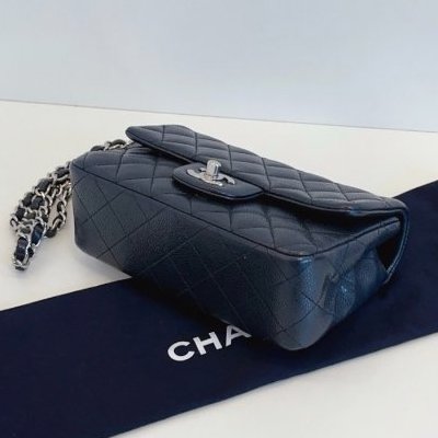 香奈兒/Chanel 魚子醬荔枝皮Classic CF大mini鏈條包-8