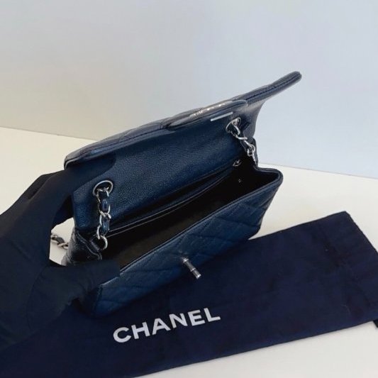 香奈兒/Chanel 魚子醬荔枝皮Classic CF大mini鏈條包-9