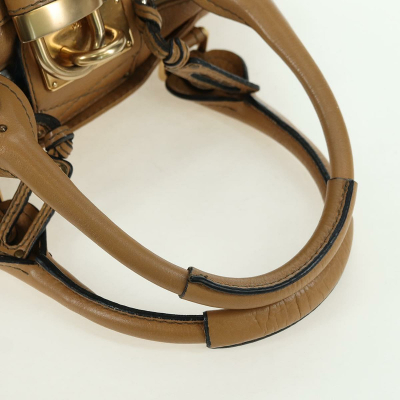 【日本直送】Chloe Paddington 手提包 皮革 米色 金色 銀色 正品 am11349V-6