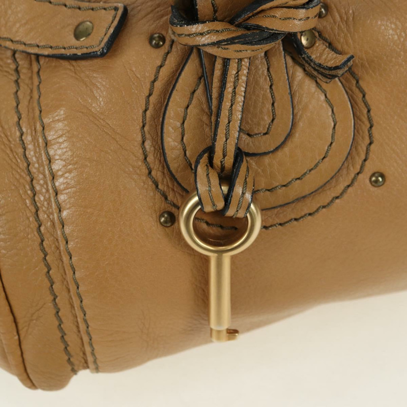 【日本直送】Chloe Paddington 手提包 皮革 米色 金色 銀色 正品 am11349V-8