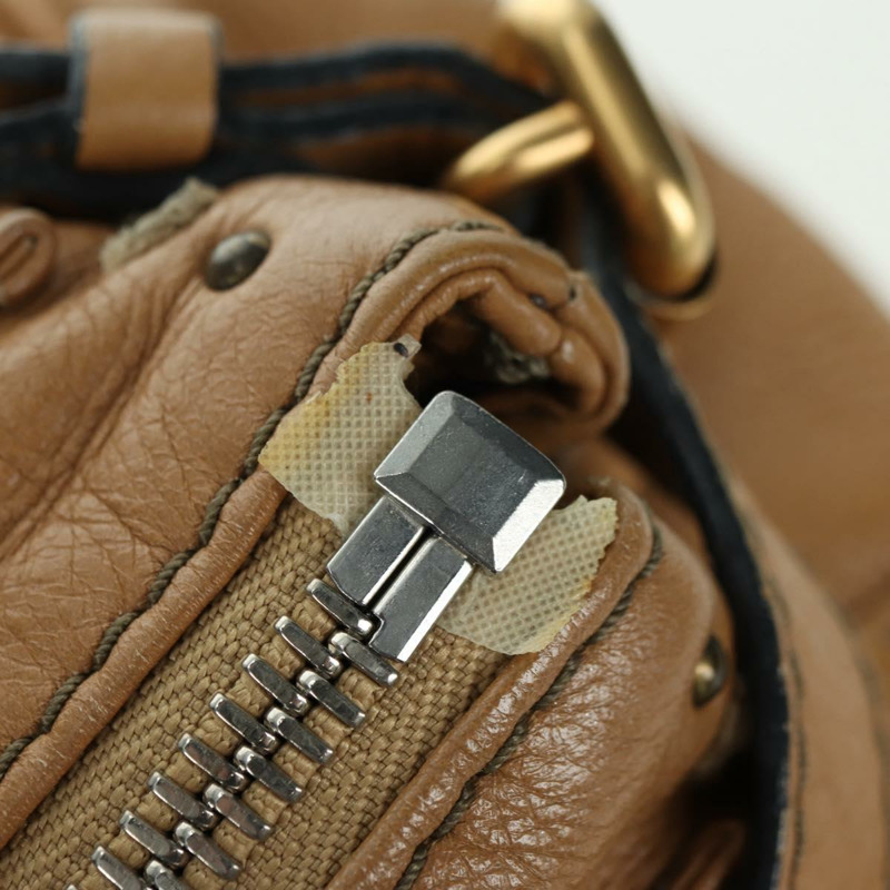 【日本直送】Chloe Paddington 手提包 皮革 米色 金色 銀色 正品 am11349V-9