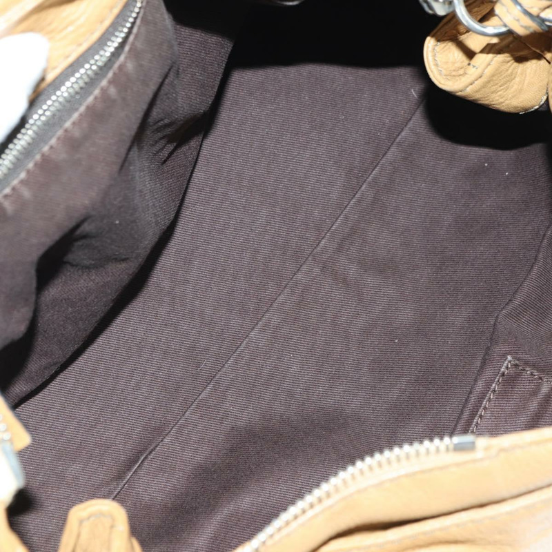 【日本直送】Chloe Paddington 手提包 皮革 米色 金色 銀色 正品 am11349V-10