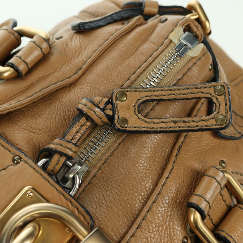 【日本直送】Chloe Paddington 手提包 皮革 米色 金色 銀色 正品 am11349V-18