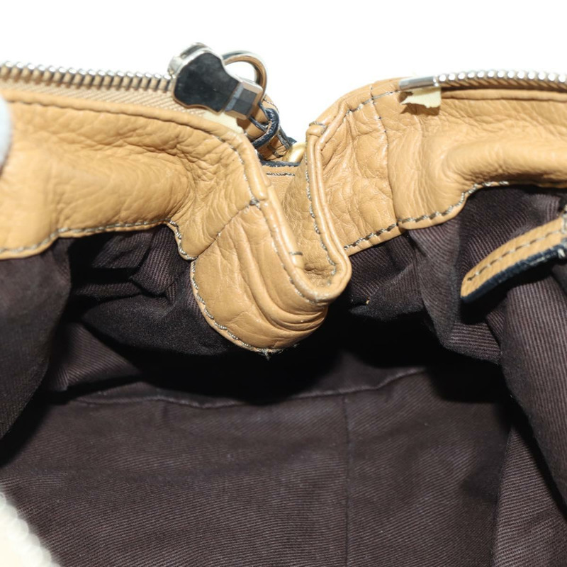 【日本直送】Chloe Paddington 手提包 皮革 米色 金色 銀色 正品 am11349V-21