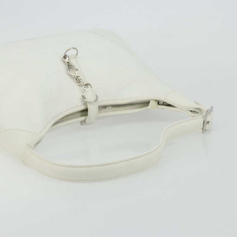 【日本直送】愛馬仕 Trim 35 肩背包，Togo 皮革，白色/銀色，正品編號 176262A-6